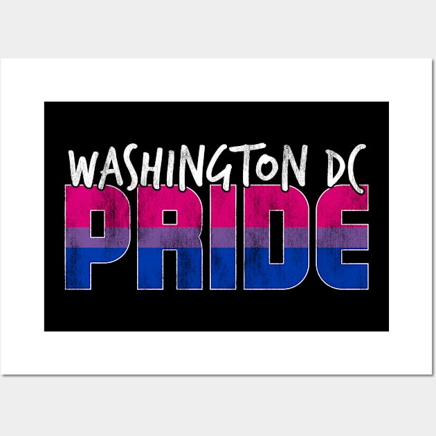 Washington DC Pride Bisexual Flag Wall Art by wheedesign